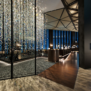 高級感 40 Sky Osaka Conrad | Lounge and Bar ホワイトゴールド台